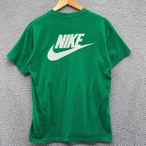 Vintage Nike Race Shirt Big Swoosh Mens Large Blue Tag Duke Children's Green